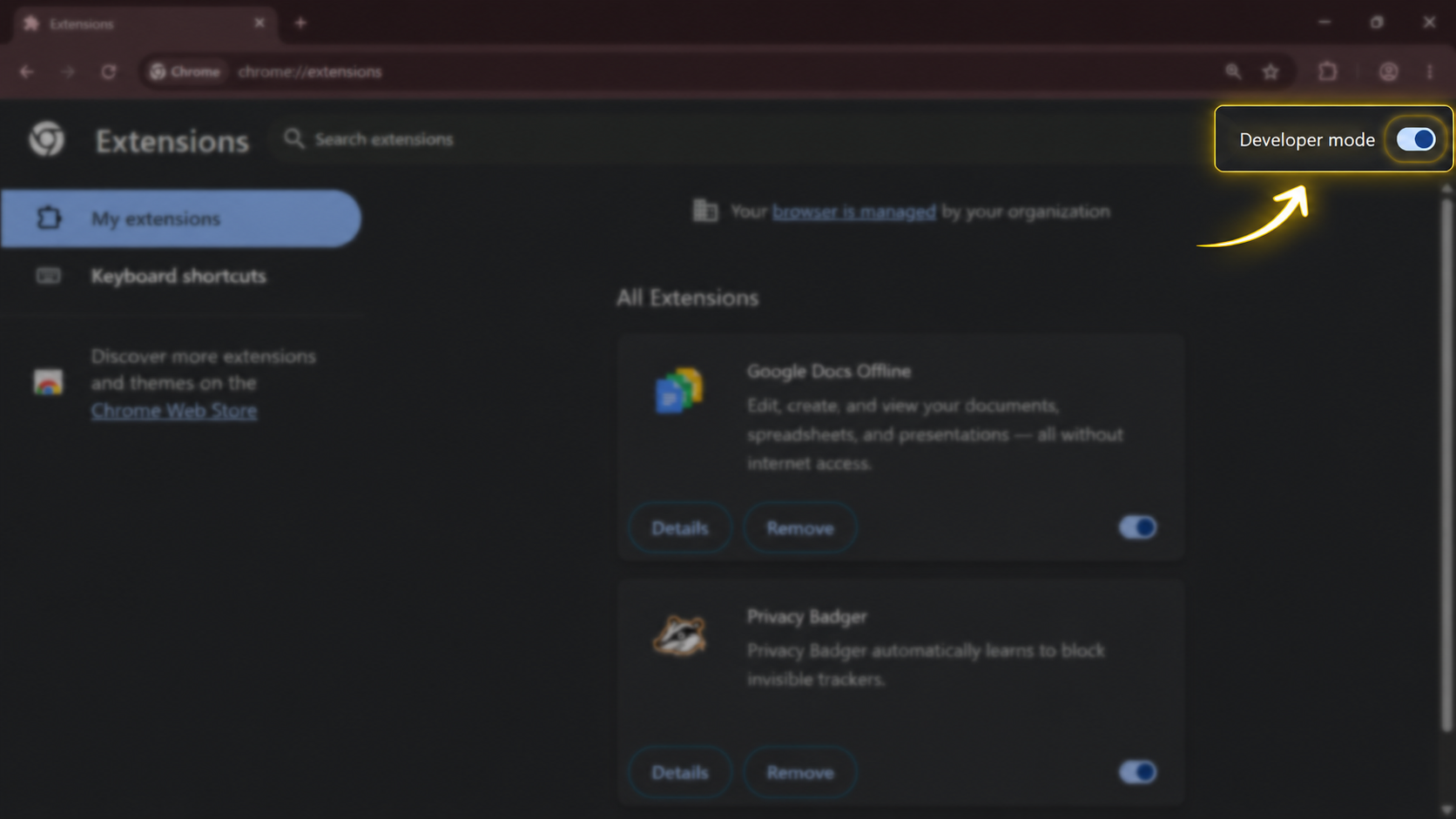 Enabling Developer mode